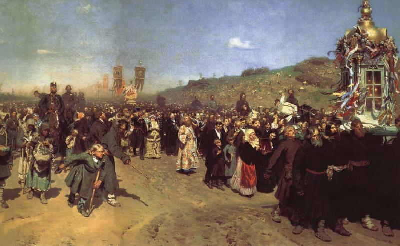 Ilya Repin Religious Procession in the Province of Kursk oil painting image